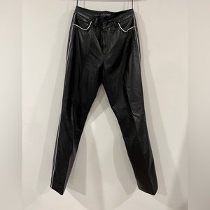 Ralph Lauren Black Leather Pants
